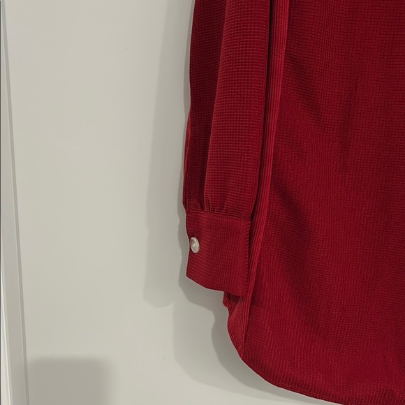 Red Button-Up Shirt - Picture 3 of 3